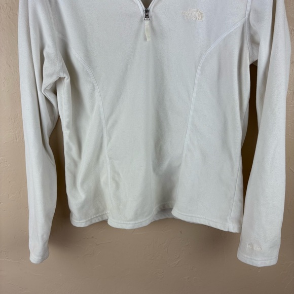 The North Face Women's White Quarter-Zip Fleece Jacket Pullover Size Large - Picture 3 of 10